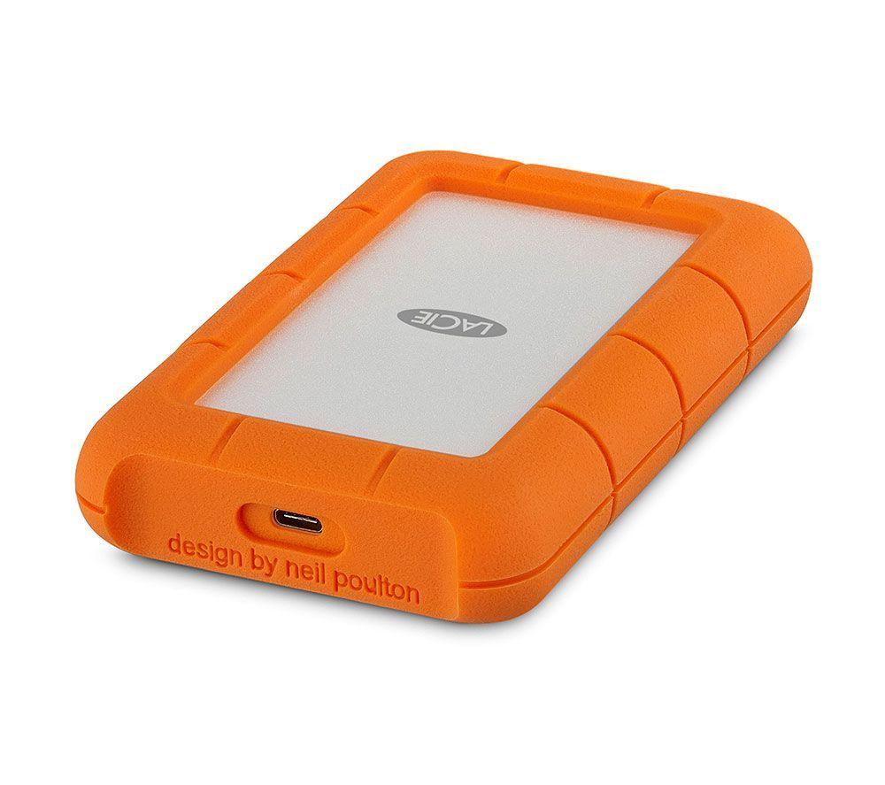 Lacie Rugged Portable Hard Drive - 5 Tb, Orange, Orange