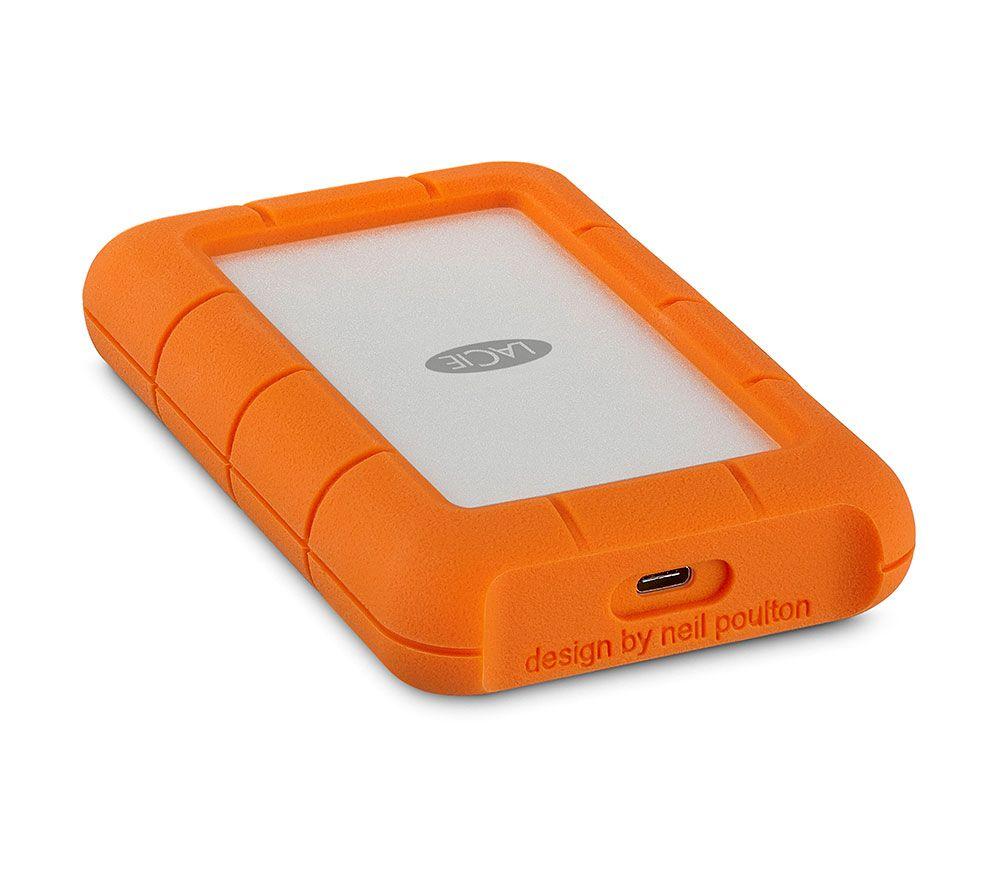 LACIE Rugged Portable Hard Drive - 5 TB, Orange image number 6 of 10