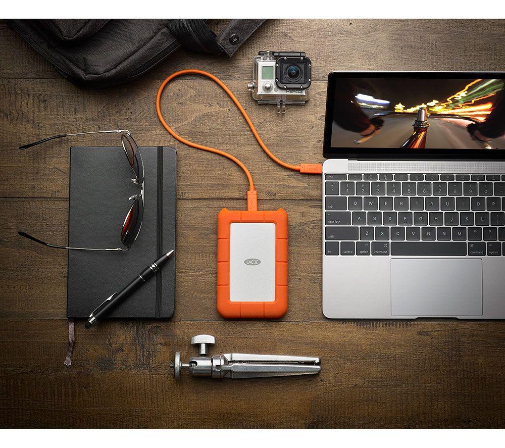 LACIE Rugged Portable Hard Drive - 5 TB, Orange image number 9 of 10