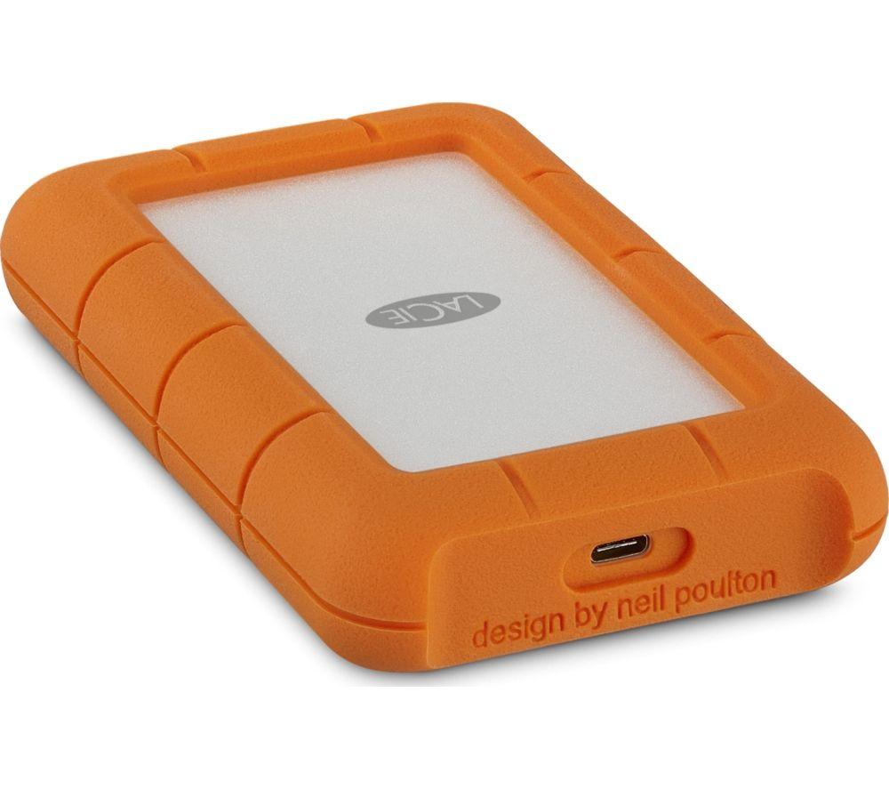 LACIE Rugged Portable Hard Drive - 1 TB, Orange image number 2 of 8