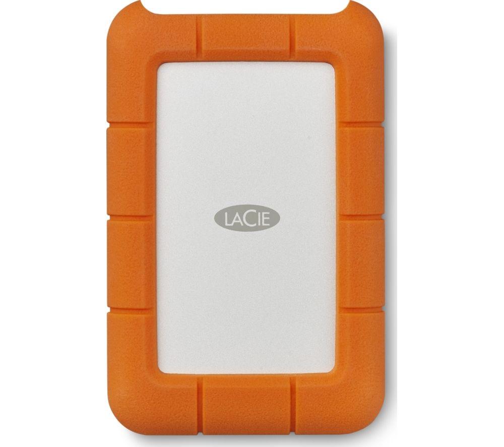 LACIE Rugged Portable Hard Drive - 1 TB, Orange image number 5 of 8