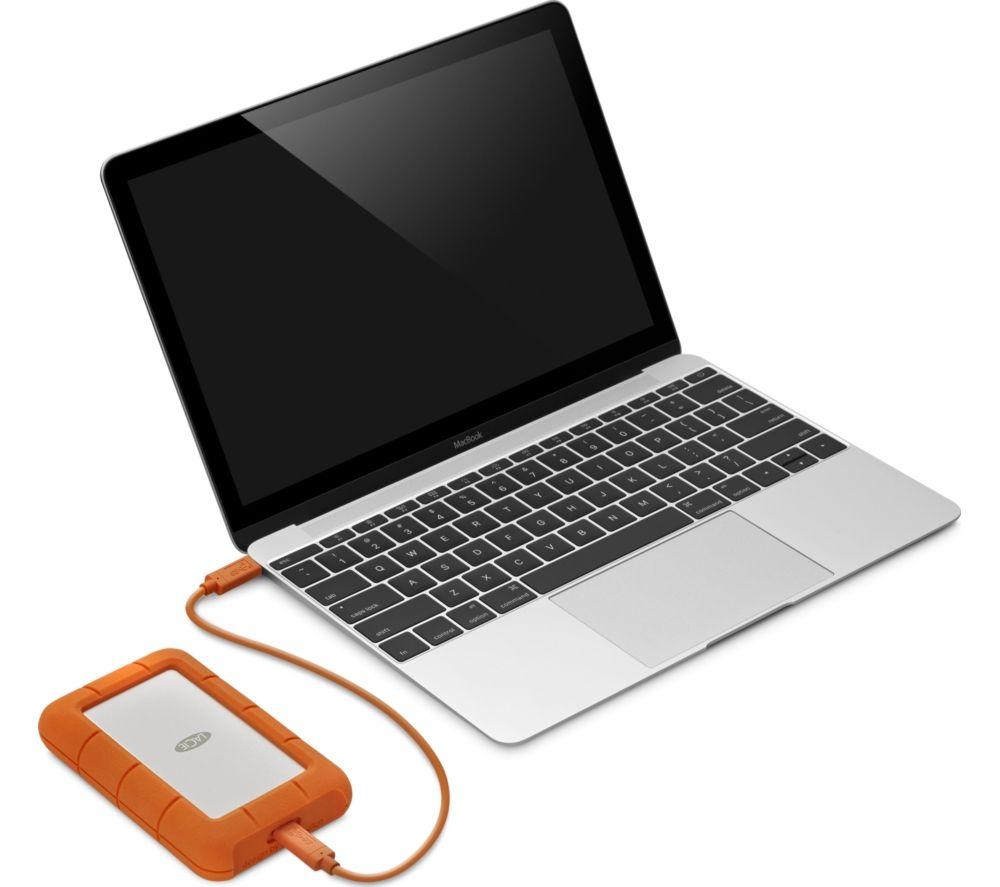 LACIE Rugged Portable Hard Drive - 1 TB, Orange image number 8 of 8