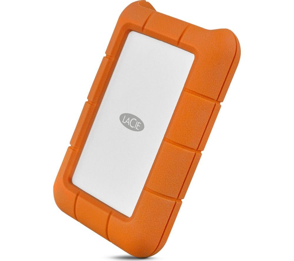 LACIE Rugged Portable Hard Drive - 2 TB, Orange image number 5 of 7