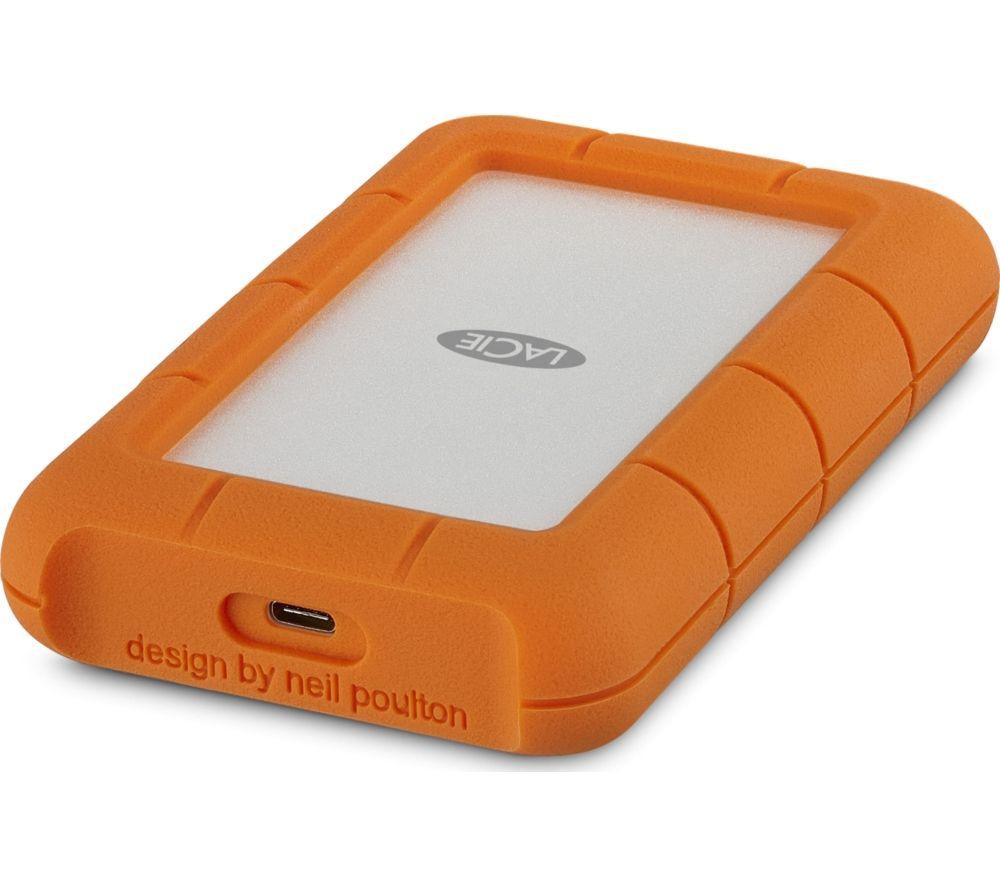 LACIE Rugged Portable Hard Drive - 2 TB, Orange image number 6 of 7