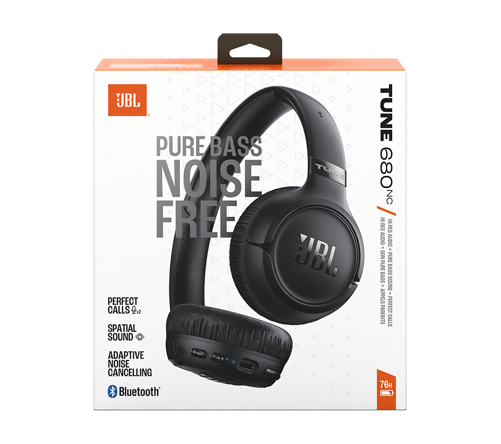 JBL Tune 680NC Wireless Bluetooth Noise-Cancelling Headphones - Black image number 10 of 13