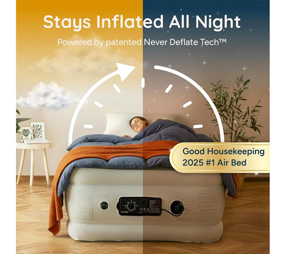 HUDDLE Never Deflate Premium Air Bed with Patented Dual Pump - Single image number 2 of 9