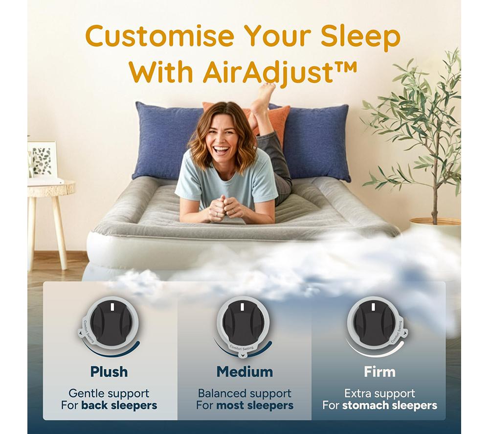 HUDDLE Never Deflate Premium Air Bed with Patented Dual Pump - Single image number 5 of 9