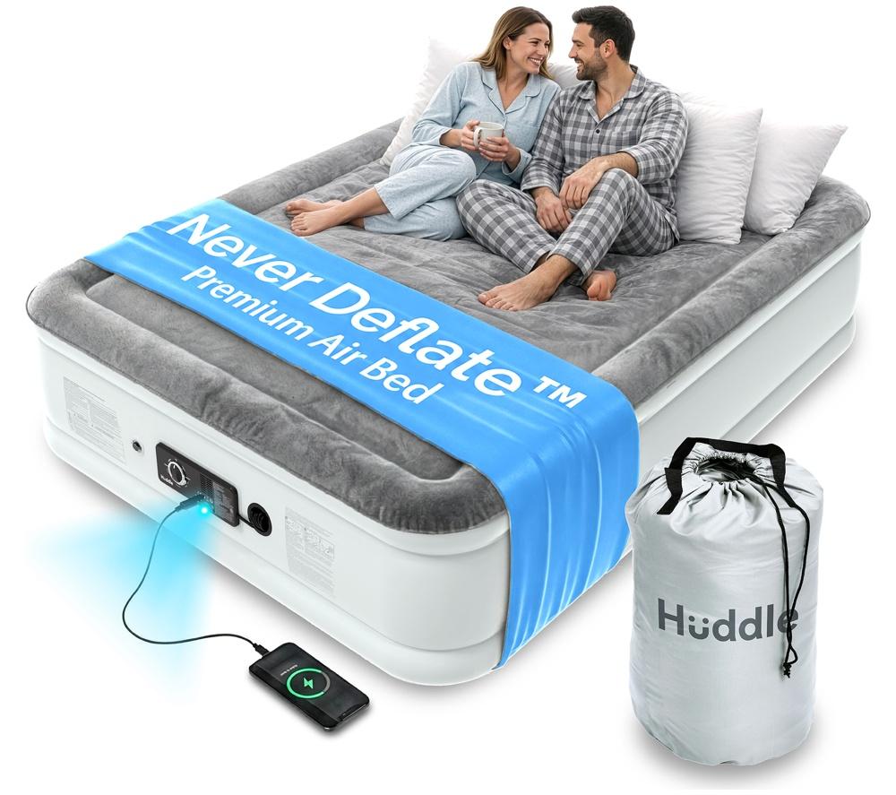 HUDDLE Never Deflate Premium Air Bed with Patented Dual Pump - Double image number 2 of 10