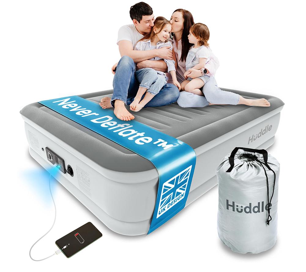 HUDDLE Never Deflate Premium Air Bed with Patented Dual Pump - King