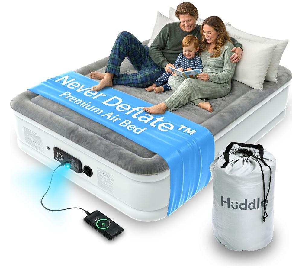 HUDDLE Never Deflate Premium Air Bed with Patented Dual Pump - King image number 2 of 10