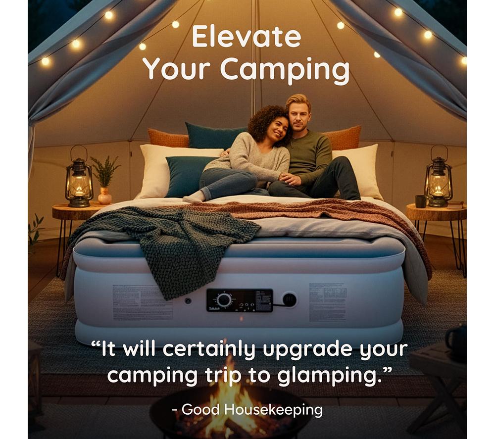 HUDDLE Never Deflate Premium Air Bed with Patented Dual Pump - King image number 7 of 9