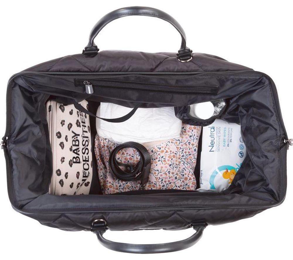 CHILDHOME Mommy Nursery Bag - Puffered Black image number 9 of 12