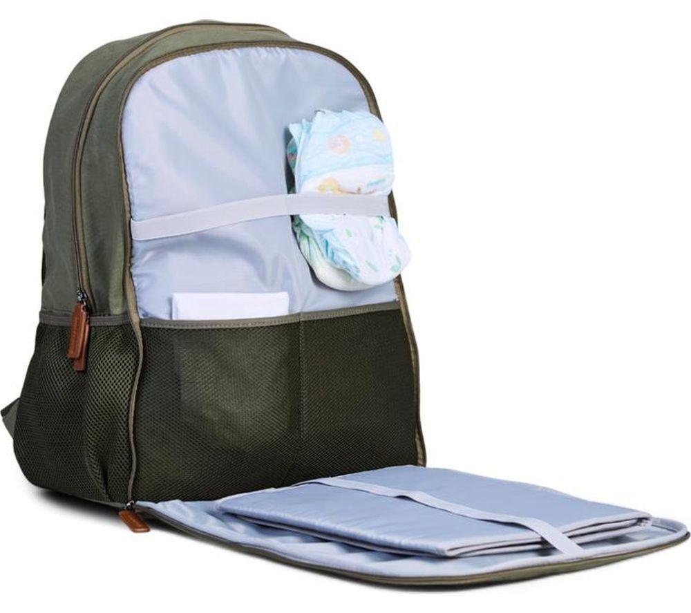 CHILDHOME Daddy Bag Nursery Backpack - Green & Black image number 9 of 15
