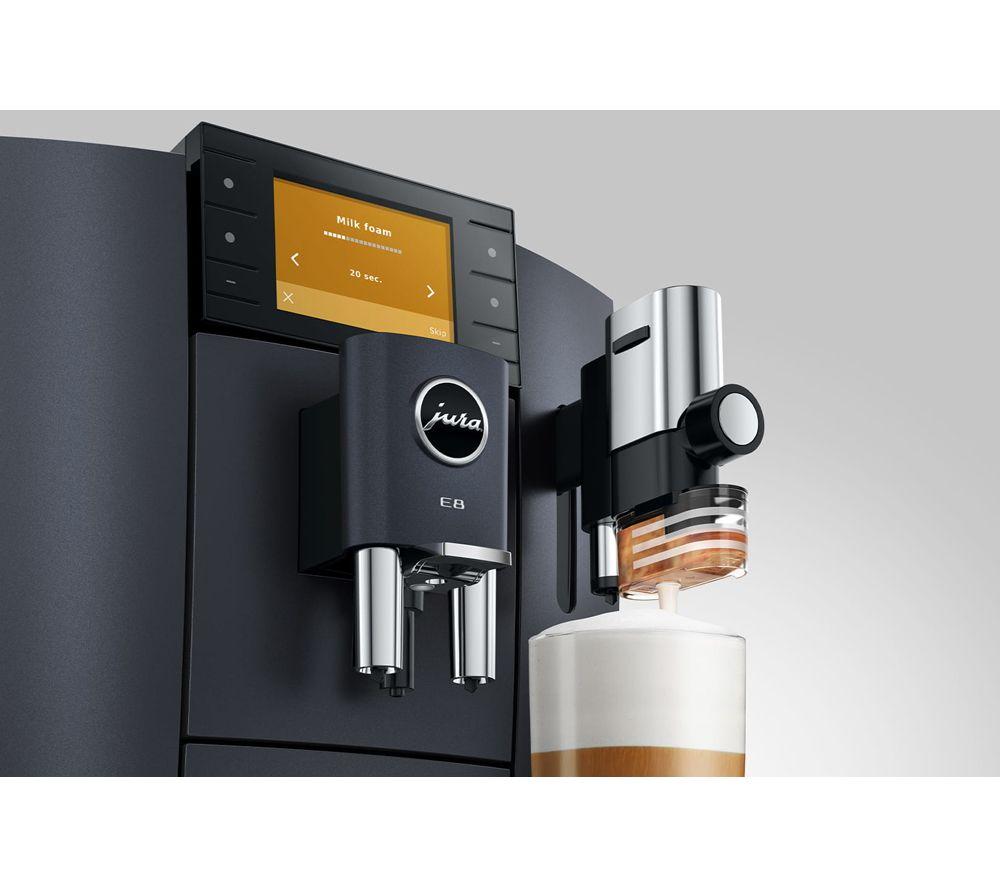 JURA E8 Smart Bean to Cup Coffee Machine - Cosmic Black image number 4 of 9