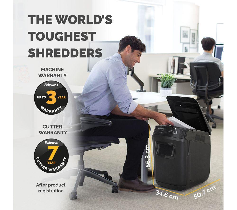 FELLOWES AutoMax 200M Micro Cut Paper Shredder image number 3 of 7