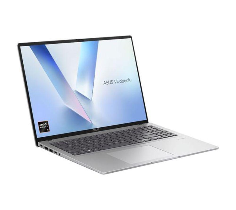 ASUS Vivobook 16 M1607KA 16" Refurbished Laptop, Copilot+ PC - AMD Ryzen AI 5, 512 GB SSD, Cool Silver (Excellent Condition) image number 5 of 21