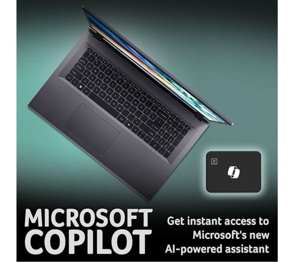 ACER Aspire Go 17 17.3" Refurbished Laptop - Intel&reg; Core&trade; 3, 256 GB SSD, Grey (Excellent Condition) image number 4 of 8