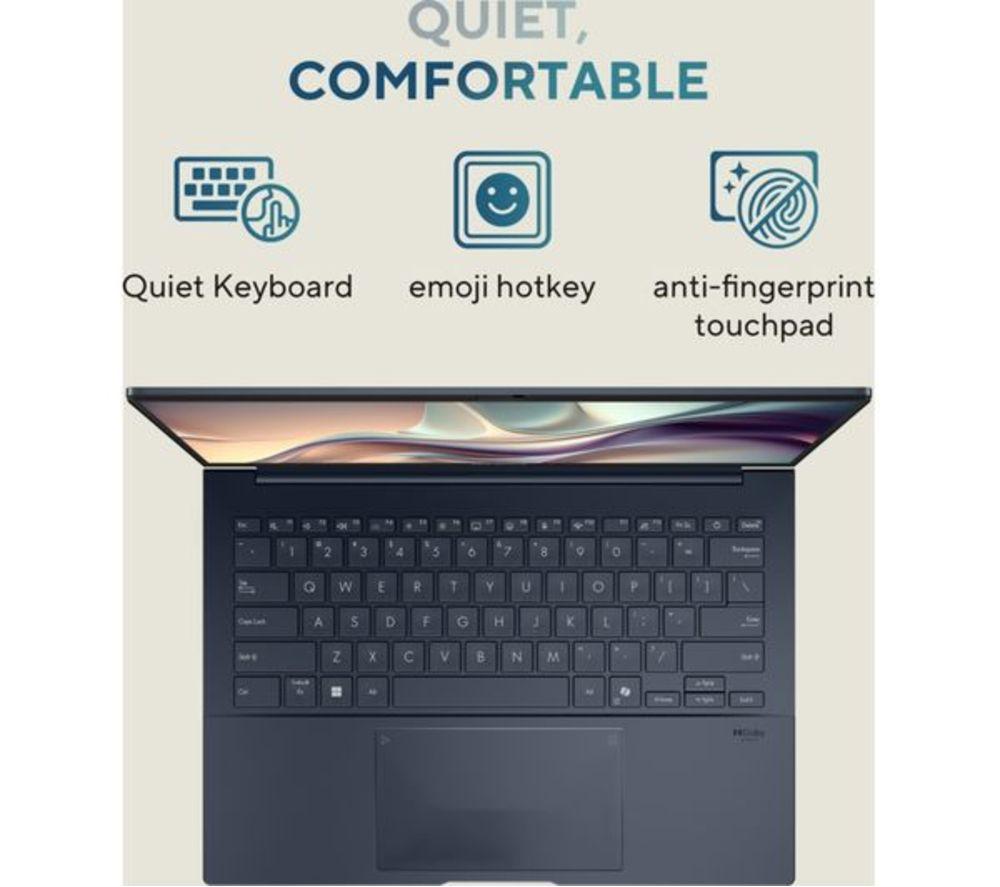 ASUS Zenbook 14 OLED 14" Refurbished Laptop - Intel&reg; Core&trade; Ultra 9, 1 TB SSD, Ponder Blue (Excellent Condition) image number 34 of 37