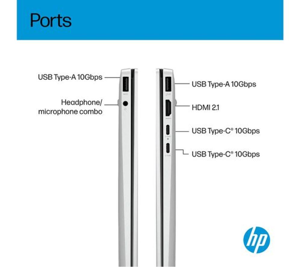 HP OmniBook 7 Aero NGAI 13.3" Refurbished Laptop - AMD Ryzen AI 5, 512 GB SSD, Glacier Silver (Excellent Condition) image number 13 of 23