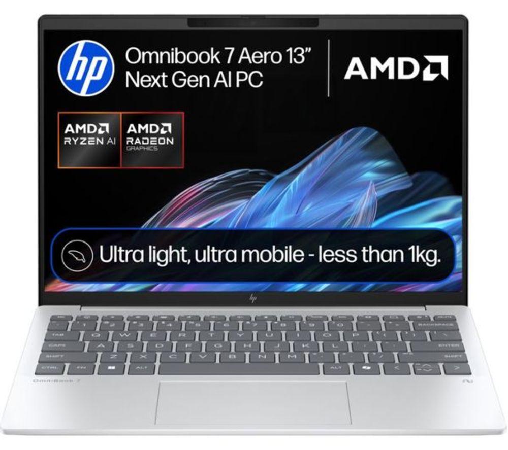HP OmniBook 7 Aero NGAI 13.3" Refurbished Laptop - AMD Ryzen AI 5, 512 GB SSD, Glacier Silver (Excellent Condition) image number 23 of 23