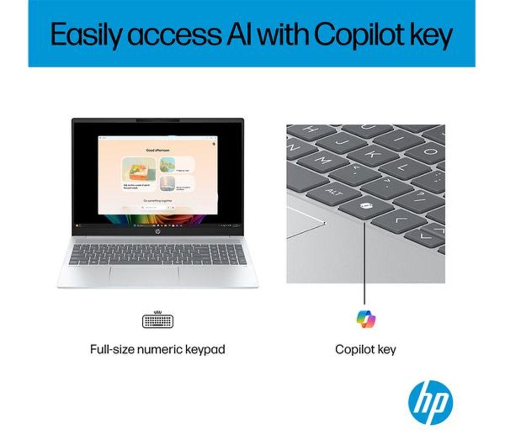 HP OmniBook 5 16" Refurbished Laptop - AMD Ryzen AI 5, 512 GB SSD, Silver (Excellent Condition) image number 14 of 26