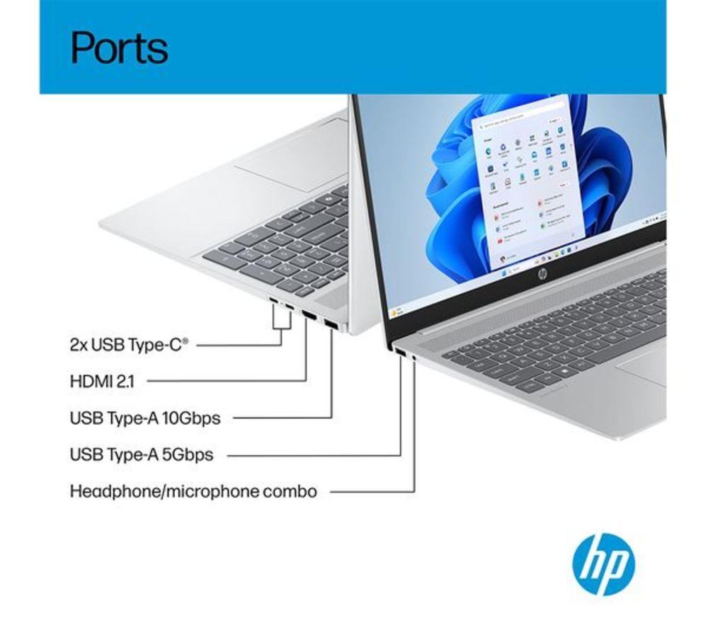 HP OmniBook 5 16" Refurbished Laptop - Intel&reg; Core&trade; i7, 512 GB SSD, Silver (Excellent Condition) image number 12 of 22