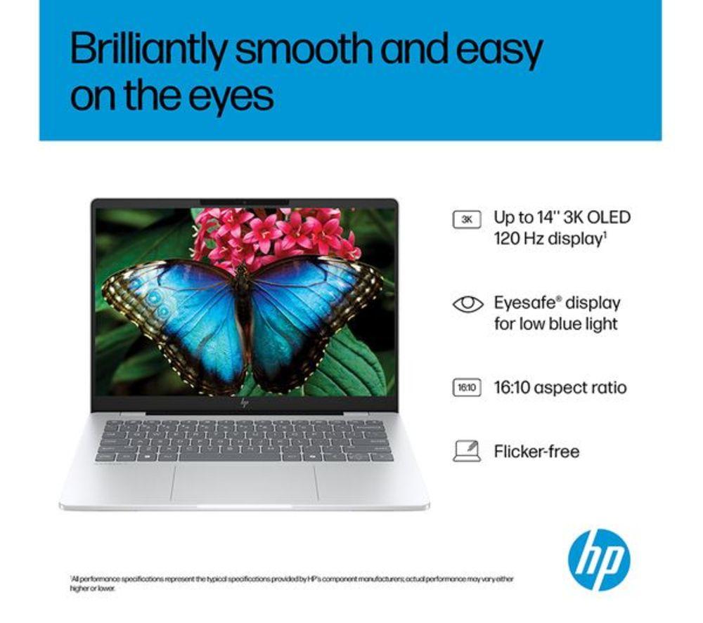 HP OmniBook 7 AI 14" Refurbished Laptop - Intel&reg; Core&trade; Ultra 7, 1 TB SSD, Silver (Excellent Condition) image number 12 of 26