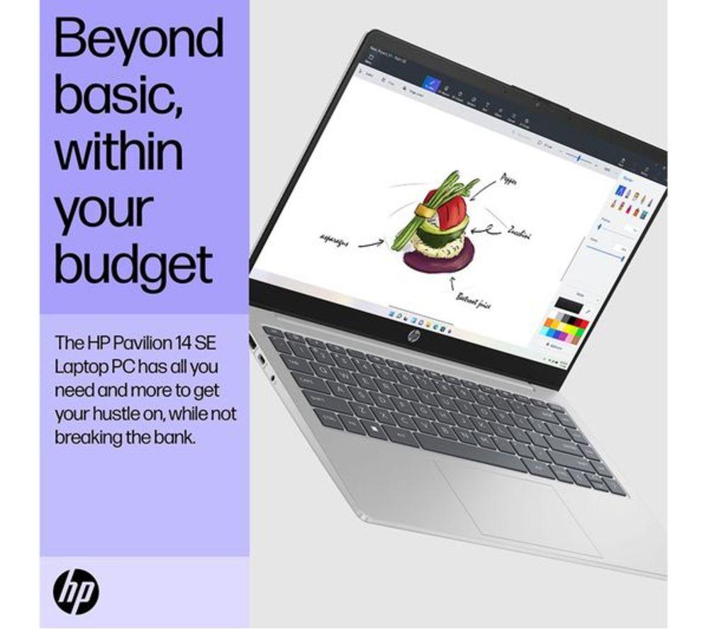 HP Pavilion SE 14-ep0532sa 14" Refurbished Laptop - Intel&reg; Core&trade; i7, 512 GB SSD, Silver (Excellent Condition) image number 11 of 26