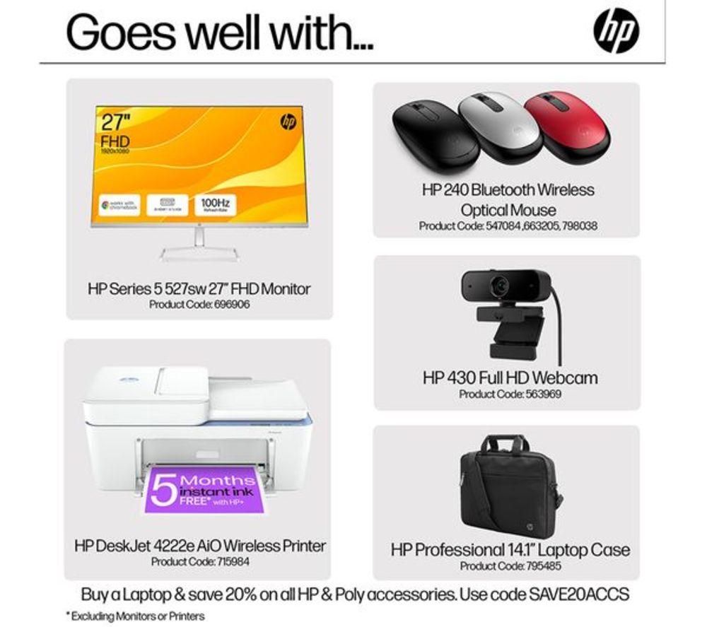 HP Pavilion SE 14-ep0532sa 14" Refurbished Laptop - Intel&reg; Core&trade; i7, 512 GB SSD, Silver (Excellent Condition) image number 19 of 26