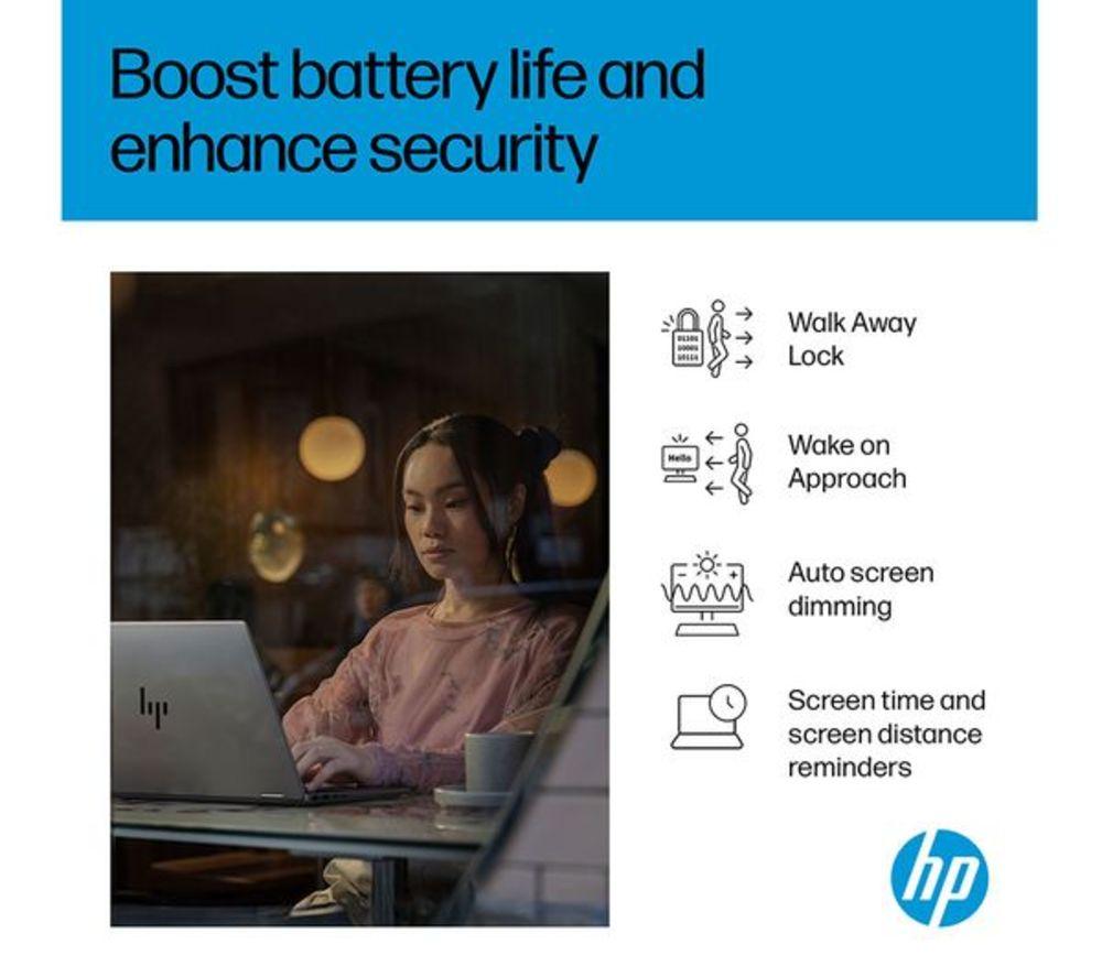HP OmniBook X Flip 14" 2 in 1 Refurbished Laptop, Copilot+ PC - Intel&reg; Core&trade; Ultra 5, 512 GB SSD, Silver (Excellent Condition) image number 12 of 45