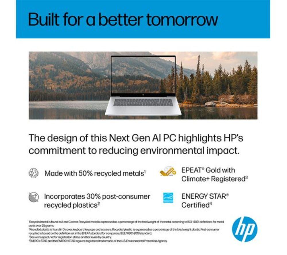 HP OmniBook 7 NGAI 17.3" Refurbished Laptop - Intel&reg; Core&trade; Ultra 7, 1 TB SSD, 16GB RAM, Silver (Excellent Condition) image number 15 of 21