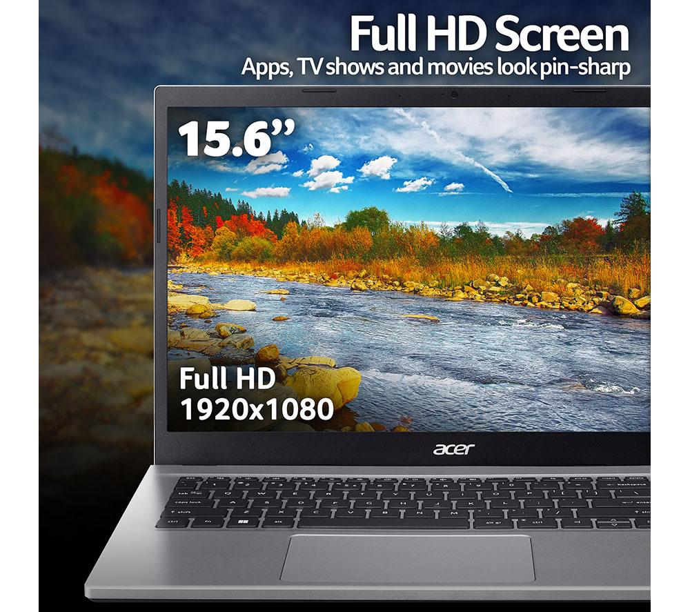 ACER Aspire Go 15 15.6" Refurbished Laptop - AMD Ryzen 7, 1 TB SSD, Silver (Very Good Condition) image number 4 of 9