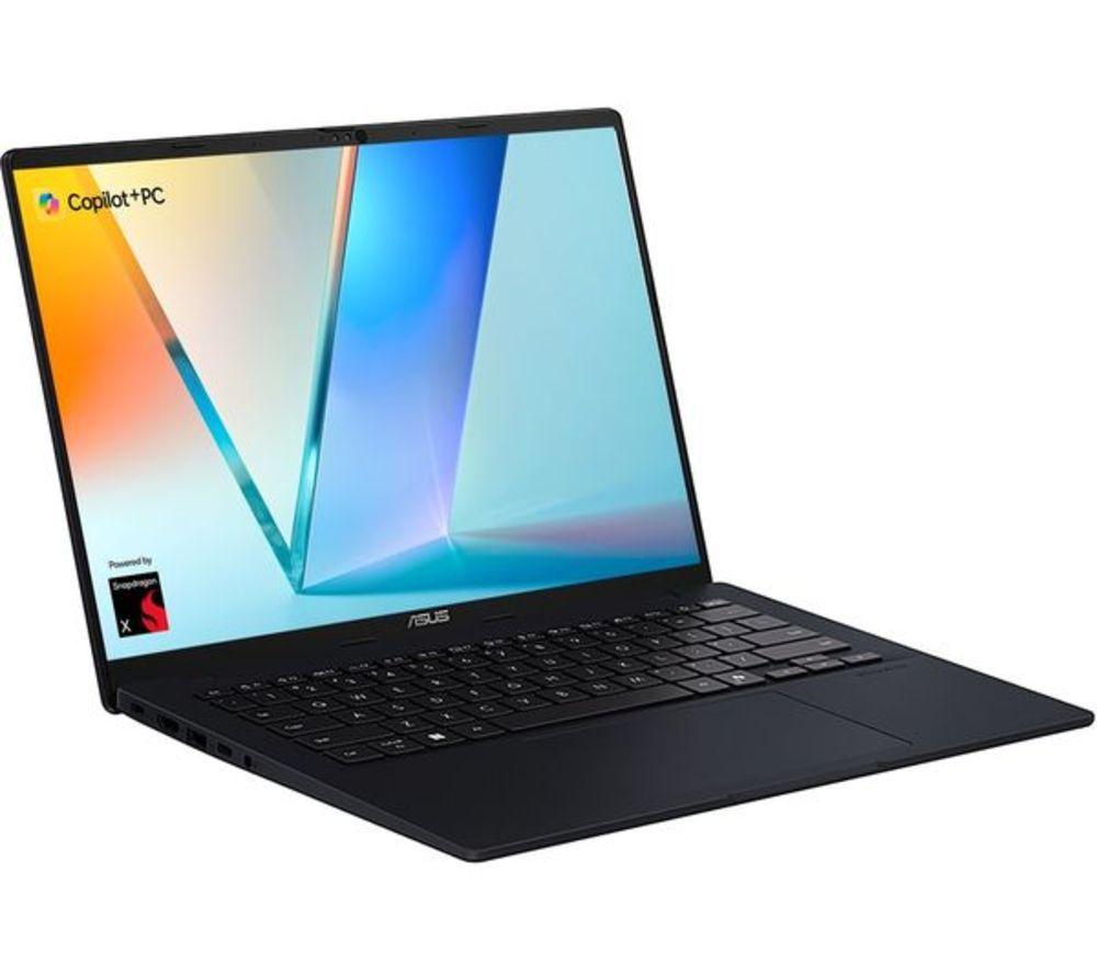 ASUS Vivobook 14 X1407QA 14" Refurbished Laptop, Copilot+ PC - Snapdragon X, 512 GB SSD, Quiet Blue (Very Good Condition) image number 3 of 5