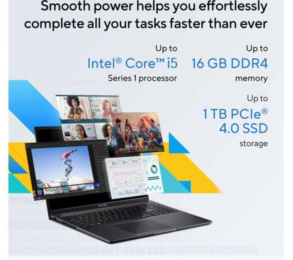 ASUS Vivobook 16 OLED X1605VA 16" Refurbished Laptop - Intel&reg; Core&trade; i5, 1 TB SSD, Black (Very Good Condition) image number 12 of 39