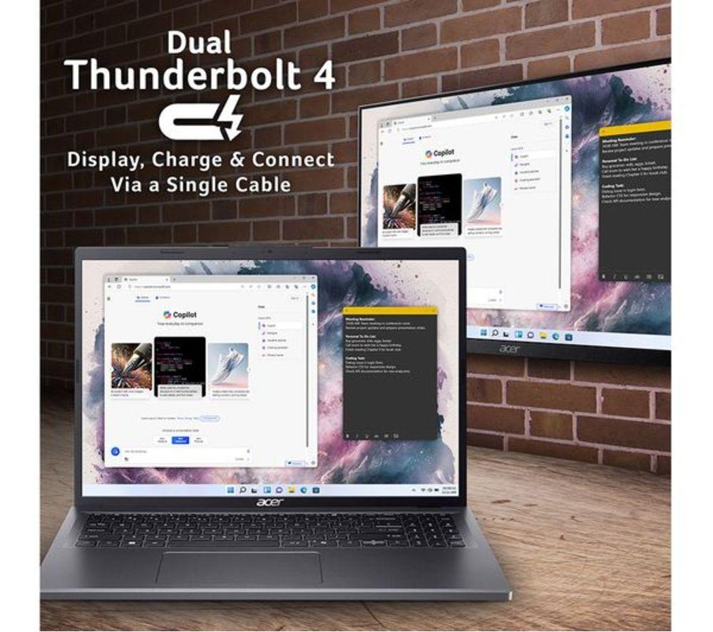 ACER Aspire 16 16" Refurbished Laptop - Intel&reg; Core&trade; Ultra 7, 1 TB SSD, Grey (Very Good Condition) image number 6 of 10