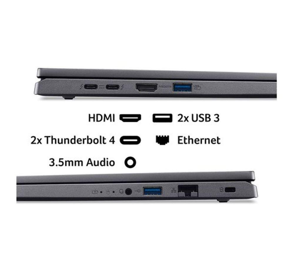 ACER Aspire 16 16" Refurbished Laptop - Intel&reg; Core&trade; Ultra 7, 1 TB SSD, Grey (Very Good Condition) image number 8 of 10