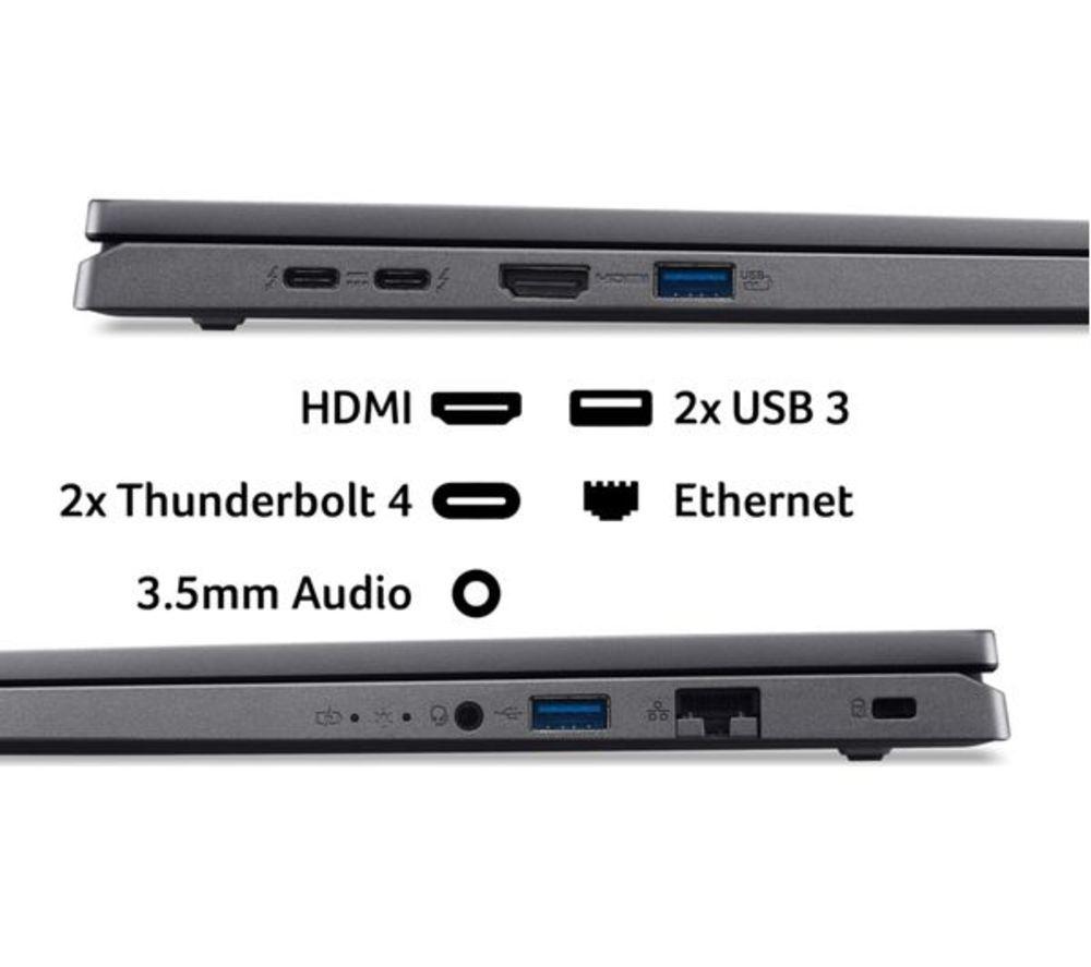 ACER Aspire 16 16" Refurbished Laptop - Intel&reg; Core&trade; Ultra 7, 1 TB SSD, Grey (Very Good Condition) image number 10 of 10