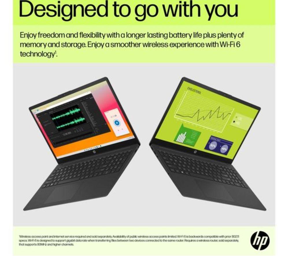 HP 15-fd0554sa 15.6" Refurbished Laptop - Intel&reg; Core&trade; i5, 256 GB SSD, Jet Black (Very Good Condition) image number 6 of 7
