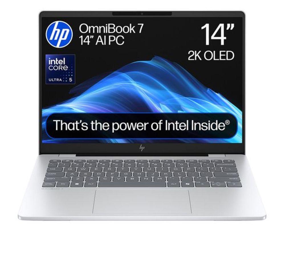 Hp Omnibook 7 Ai 14" Refurbished Laptop - Intel®Core Ultra 5, 512 Gb Ssd, Silver (Very Good Condition), Silver/Grey