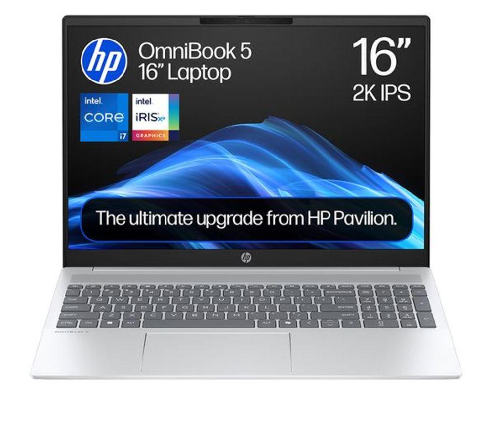 Hp Omnibook 5 16" Refurbished Laptop - Intel®Core I7, 512 Gb Ssd, Silver (Very Good Condition), Silver/Grey