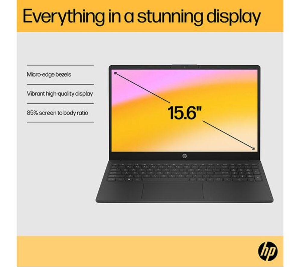 HP 15-fc0537sa 15.6" Refurbished Laptop - AMD Ryzen 5, 512 GB, Jet Black (Very Good Condition) image number 16 of 29