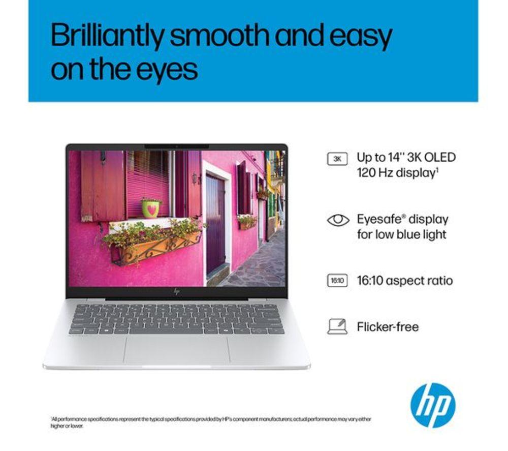 HP OmniBook 7 AI 14" Refurbished Laptop - Intel&reg; Core&trade; Ultra 7, 1 TB SSD, Silver (Very Good Condition) image number 17 of 23