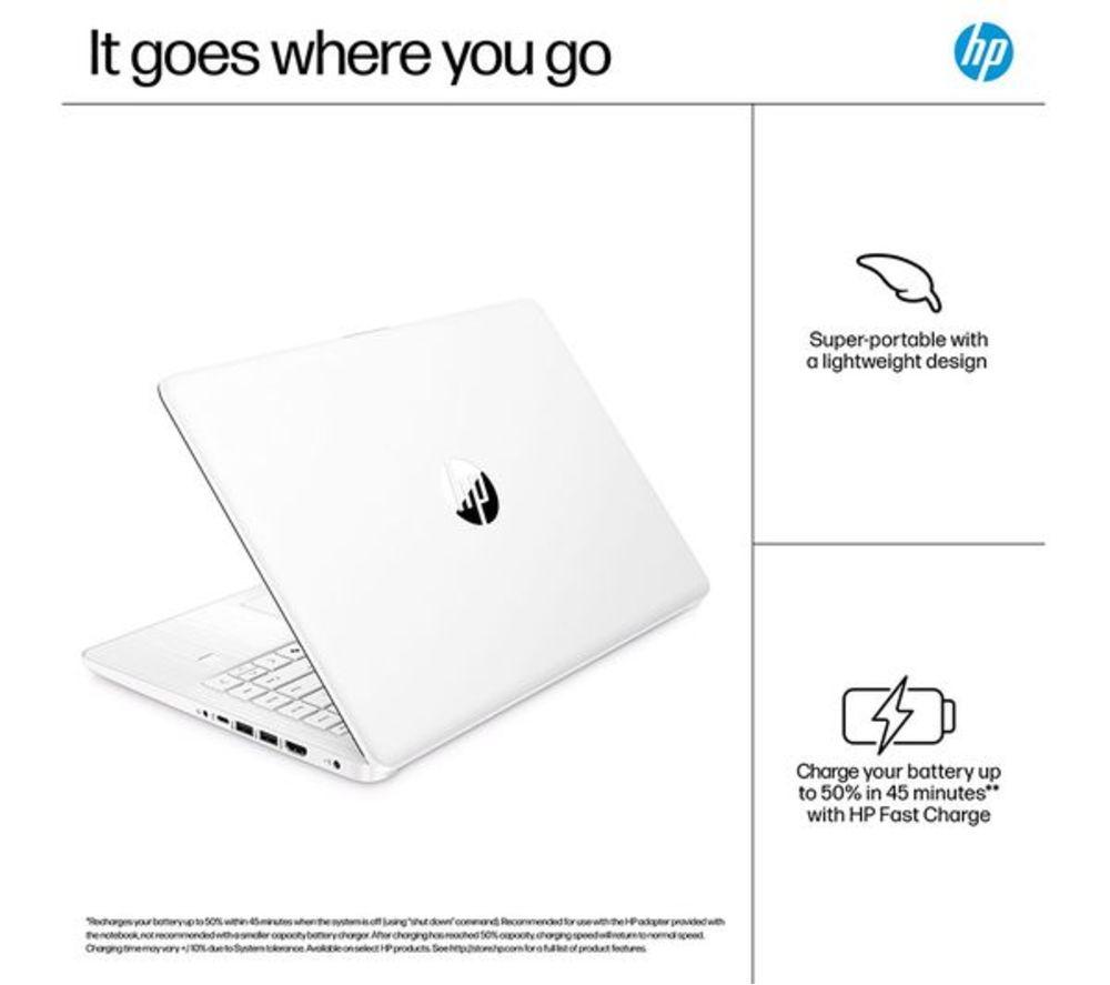 HP 14-dq6500sa 14" Refurbished Laptop - Intel&reg; N150, 128 GB UFS, White (Very Good Condition) image number 14 of 23
