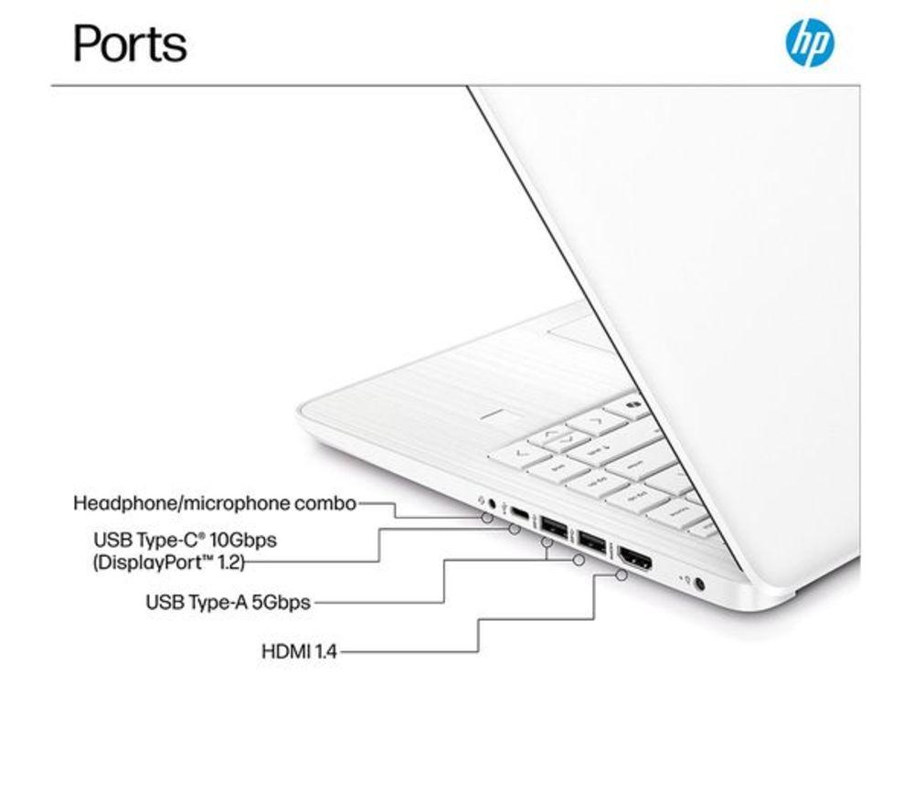 HP 14-dq6500sa 14" Refurbished Laptop - Intel&reg; N150, 128 GB UFS, White (Very Good Condition) image number 16 of 23