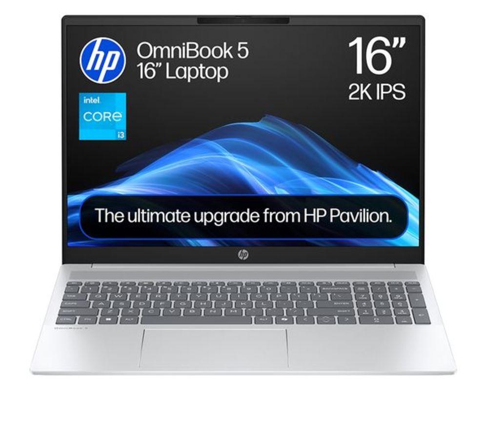 Hp Omnibook 5 16" Refurbished Laptop - Intel®Core I3, 512 Gb Ssd, Silver (Very Good Condition), Silver/Grey