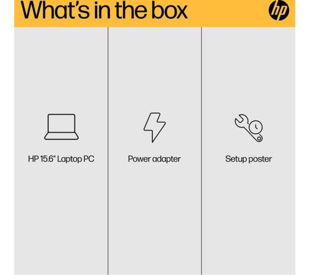 HP 15-fc0536sa 15.6" Refurbished Laptop - AMD Ryzen 3, 256 GB, Jet Black (Very Good Condition) image number 9 of 20