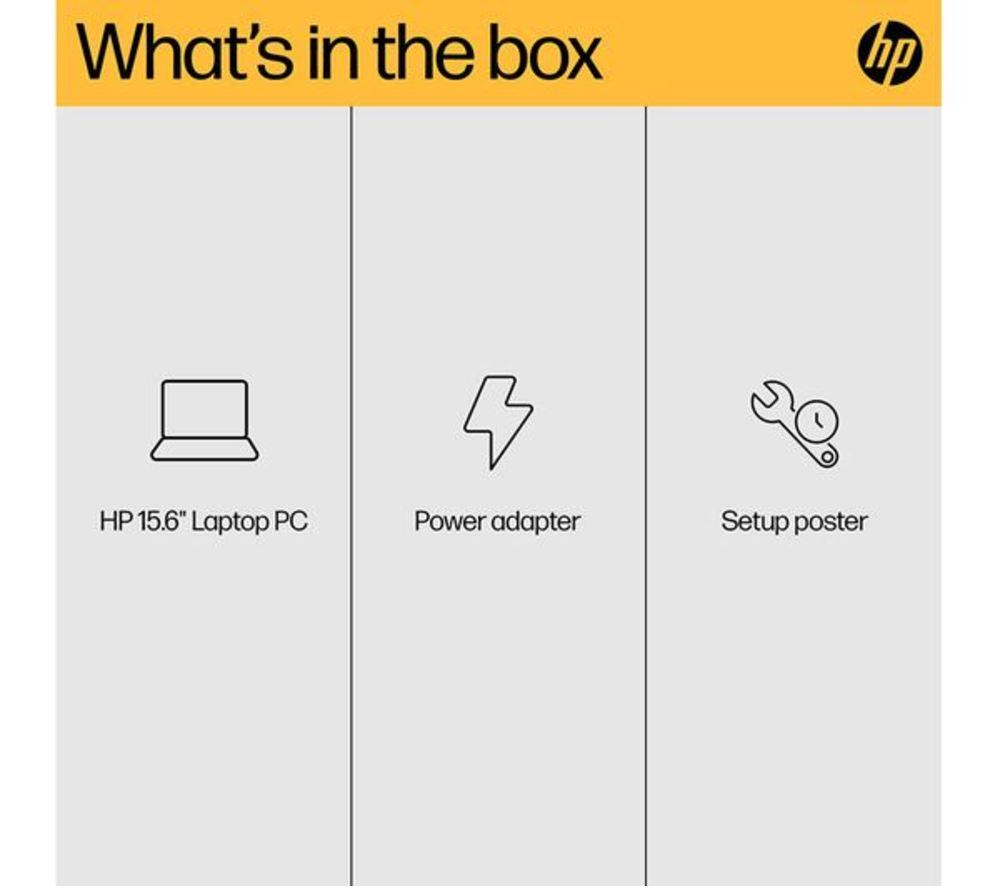HP 15-fc0536sa 15.6" Refurbished Laptop - AMD Ryzen 3, 256 GB, Jet Black (Very Good Condition) image number 18 of 20