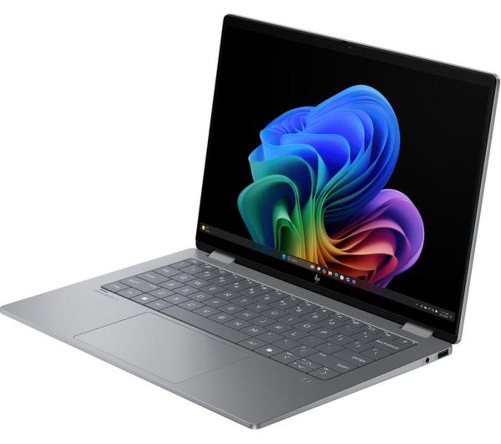 HP OmniBook X Flip NGAI 14" 2 in 1 Refurbished Laptop - AMD Ryzen AI 5, 512 GB SSD, Meteor Silver (Very Good Condition) image number 3 of 20