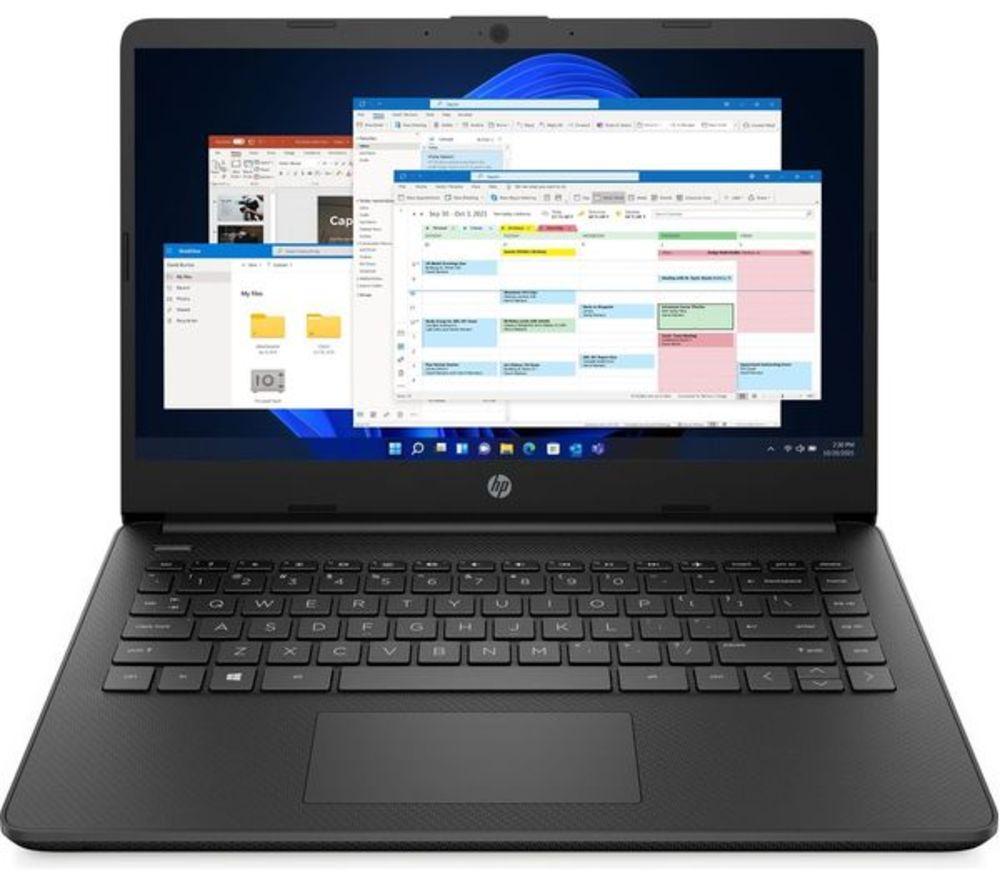 HP 14s-dq3500sa 14" Refurbished Laptop - Intel&reg; Celeron&reg;, 64 GB eMMC, Black (Very Good Condition) image number 2 of 9