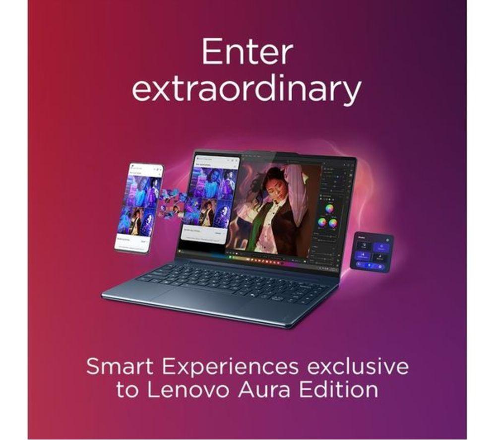 LENOVO Yoga 9 Aura Edition 14" 2 in 1 Refurbished Laptop, Copilot+ PC - Intel&reg; Core&trade; Ultra 7, 1 TB SSD, Cosmic Blue (Very Good Condition) image number 3 of 10